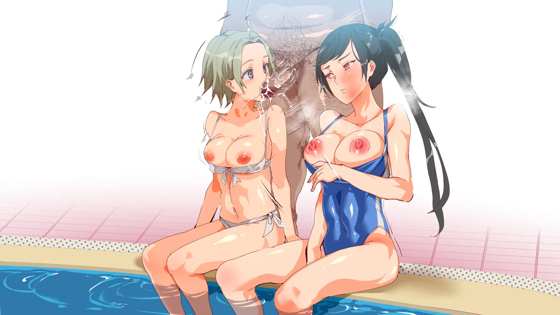 Mukanshin Pool ~Au Onna Zenin, Sekuhara Shihoudai No Aruku Nama Onaho | 무관심 수영장 ~만나는 여자 전원 성희롱 무제한의 걸어다니는 생오나홀 ~